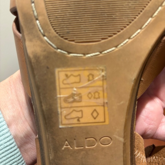 Aldo Flat Sandals in Cognac Size 10 - Picture 7 of 10